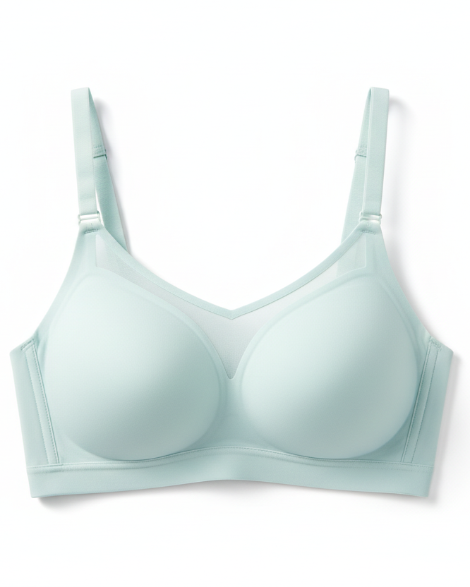 Mesh Minimizer Bra - Blue