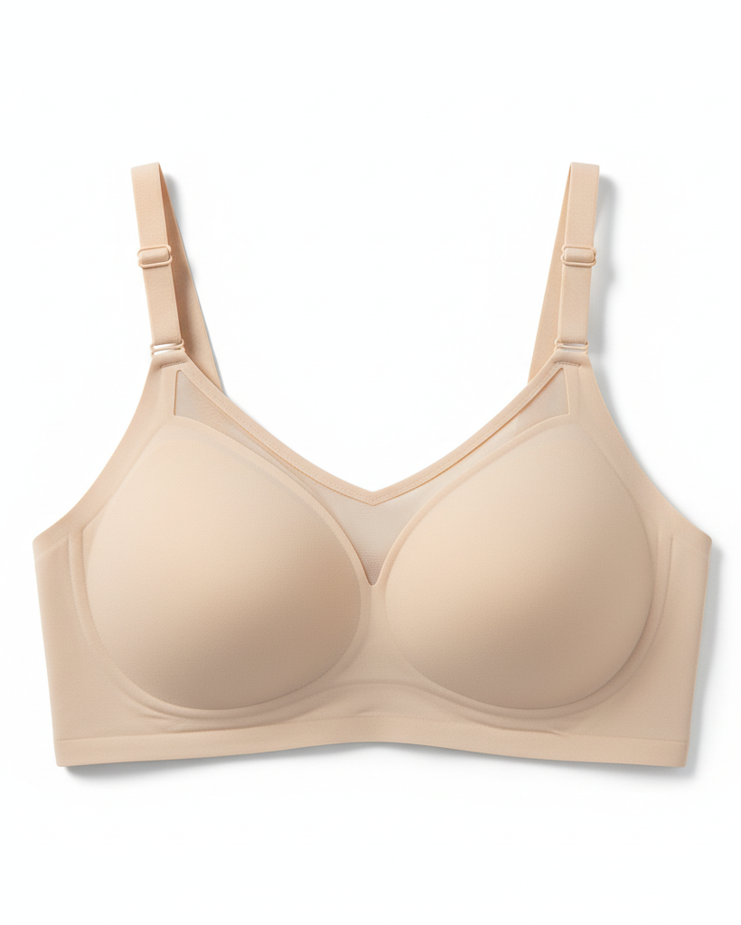 Mesh Minimizer Bra - Beige