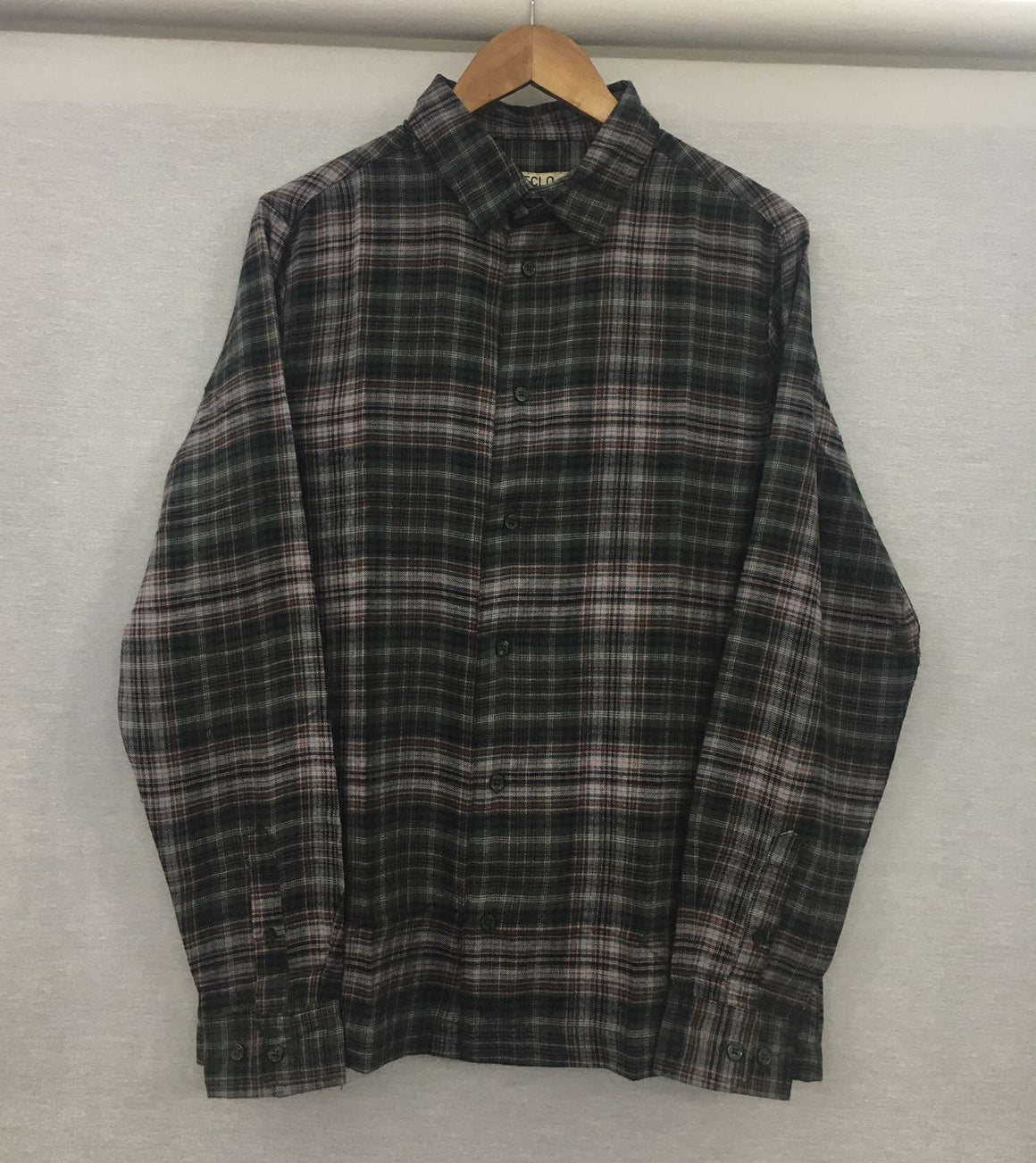 Flannel Shirt - Unisex - Moss & Black