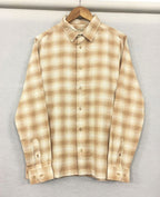 Flannel Shirt - Unisex - Beige & Off White
