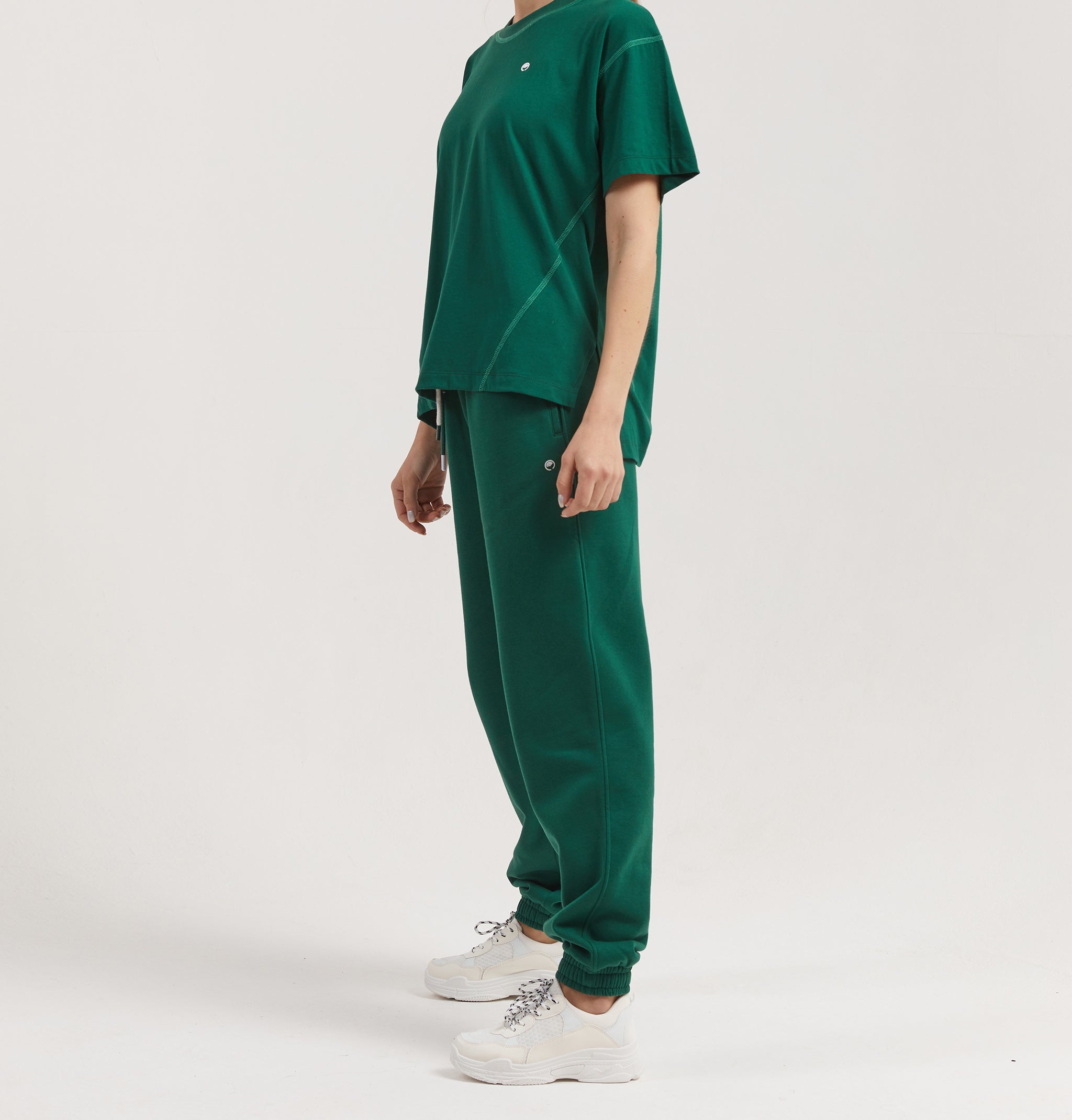 Cactus Baggy Sweatpants for Men - Botanical Green