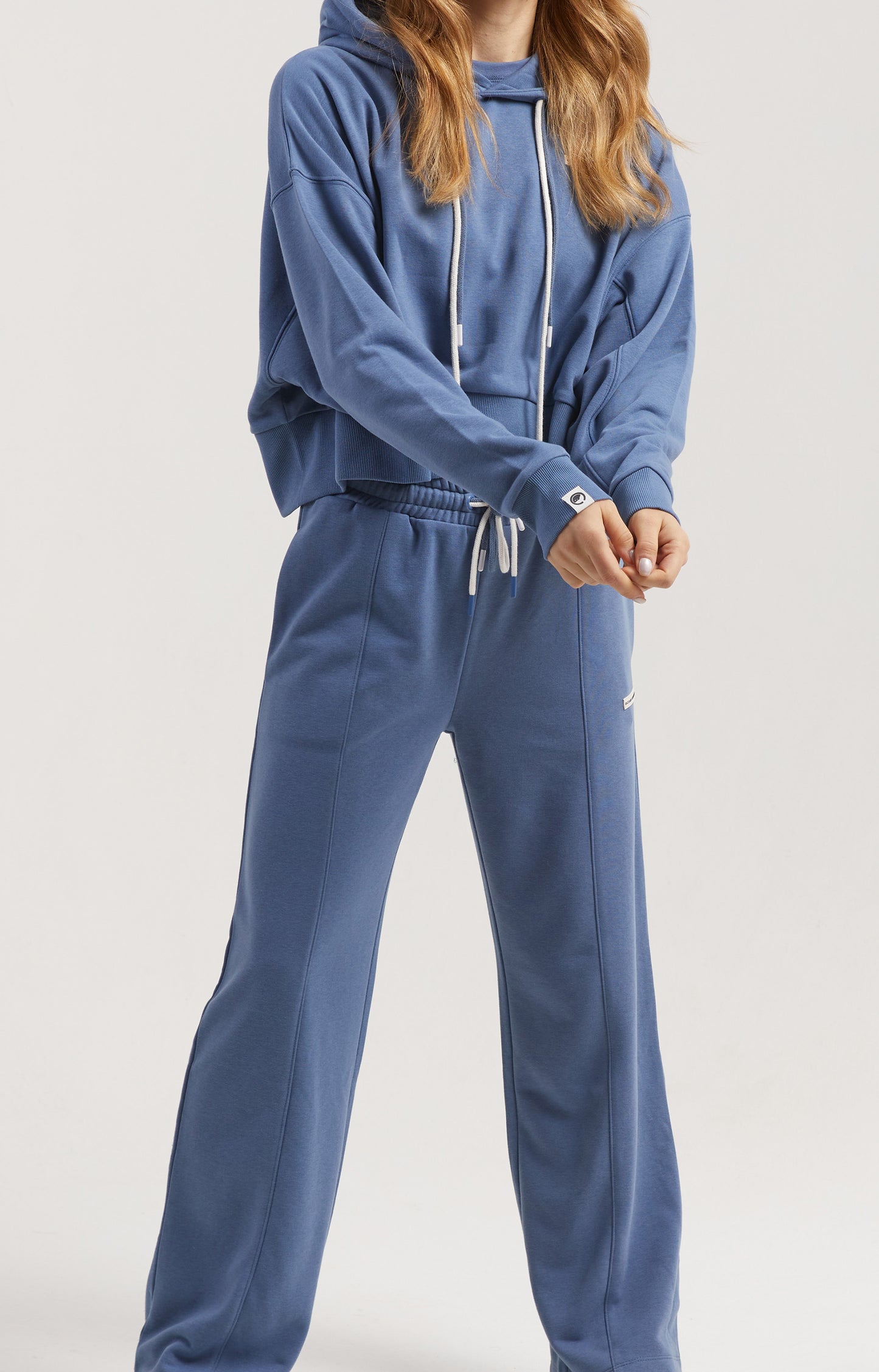 Maple Cropped Hoodie for Women- Moonlight Blue