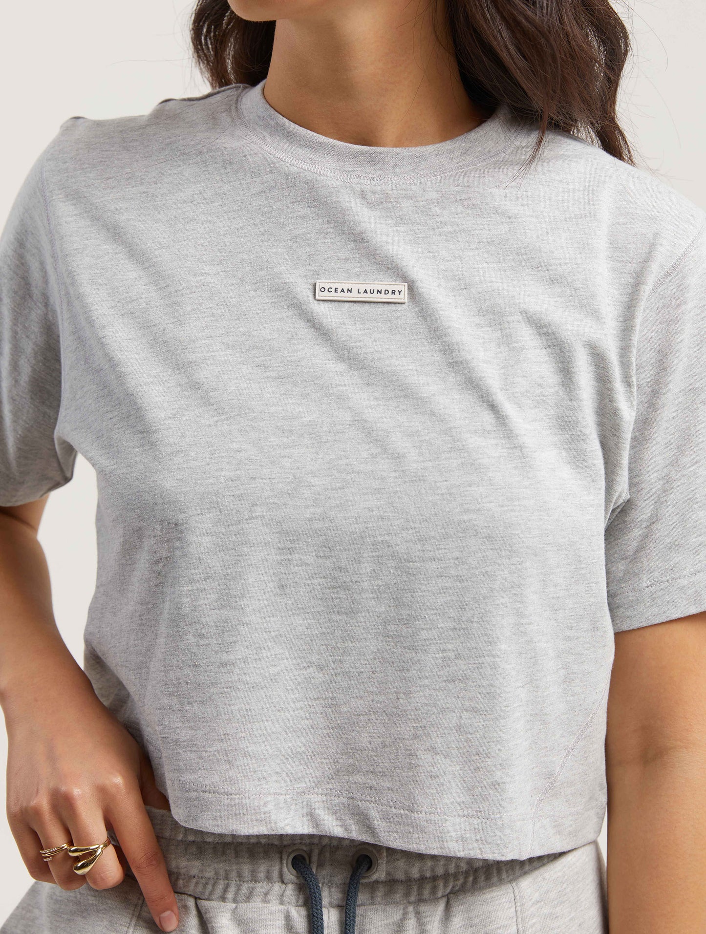 Honey Women's Cropped T-shirt - Grey Mel