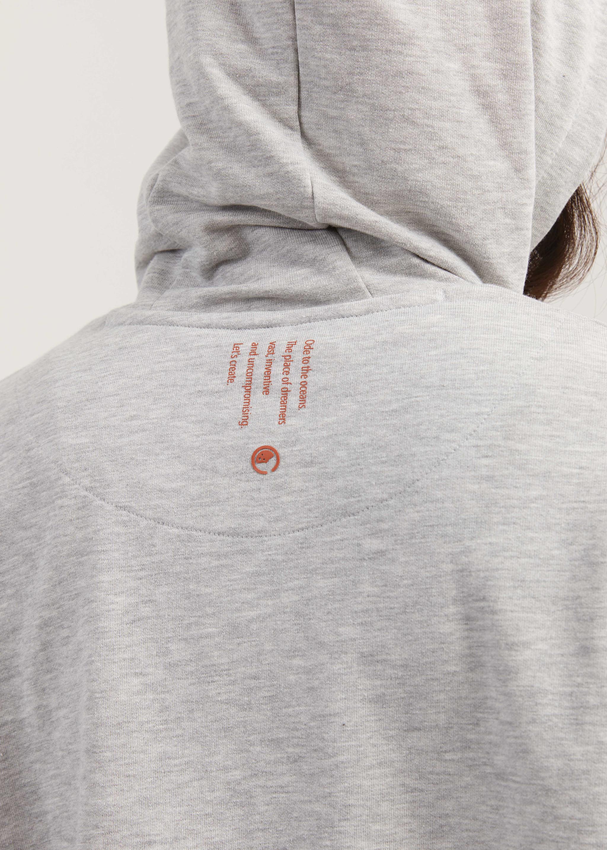 Maple Cropped Hoodie for Women- Grey Mel