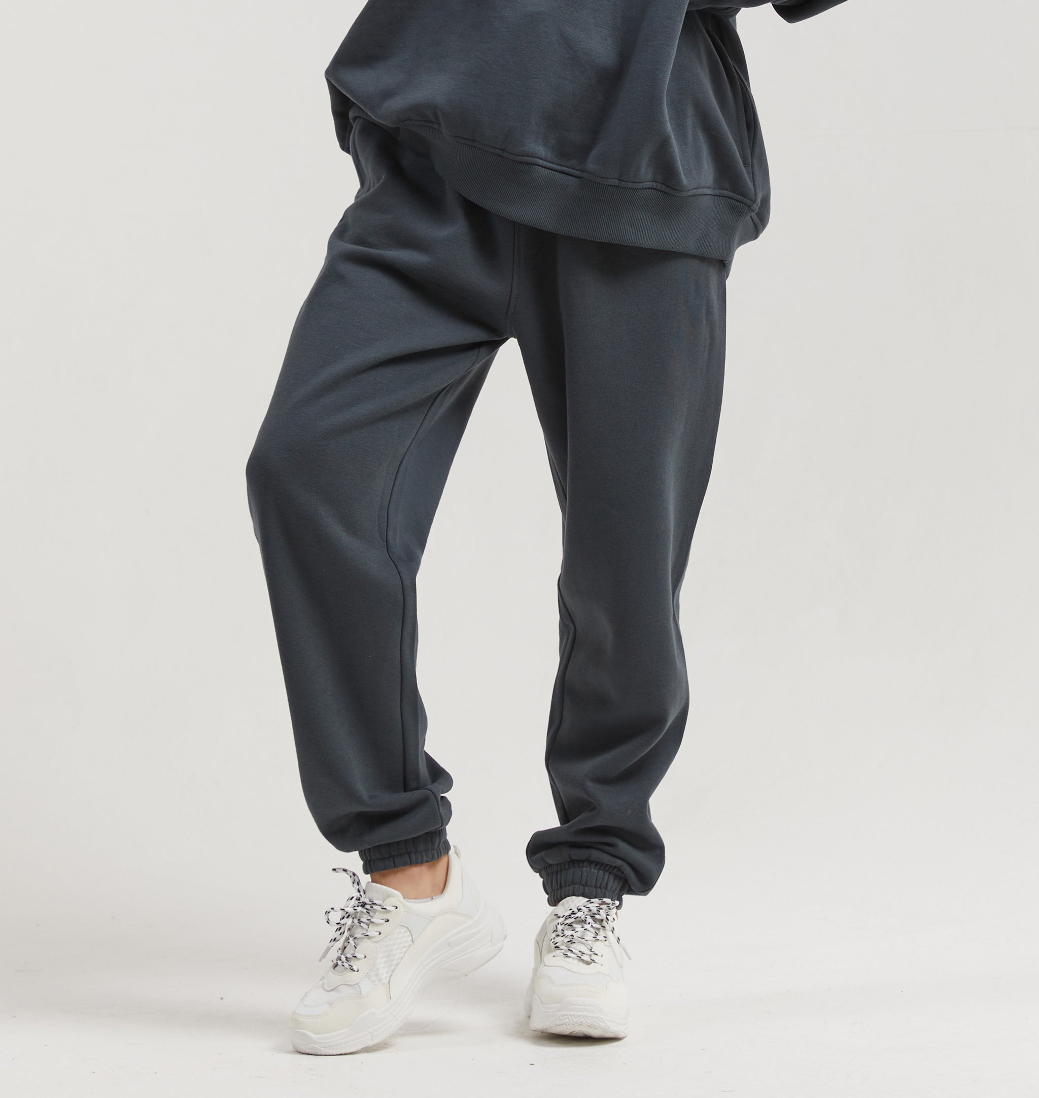 Cactus Baggy Sweatpants for Women - Charcoal