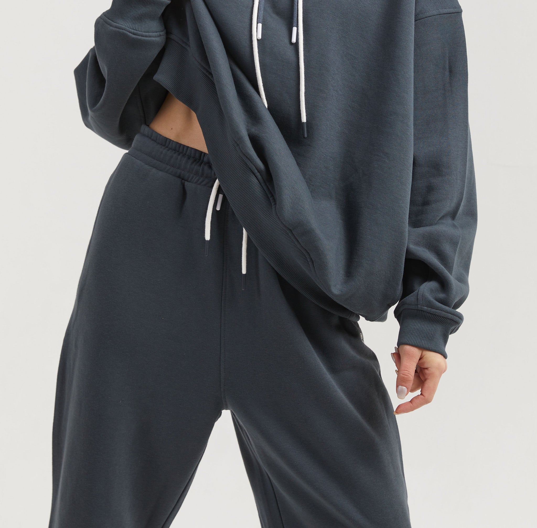 Cactus Baggy Sweatpants for Women - Charcoal