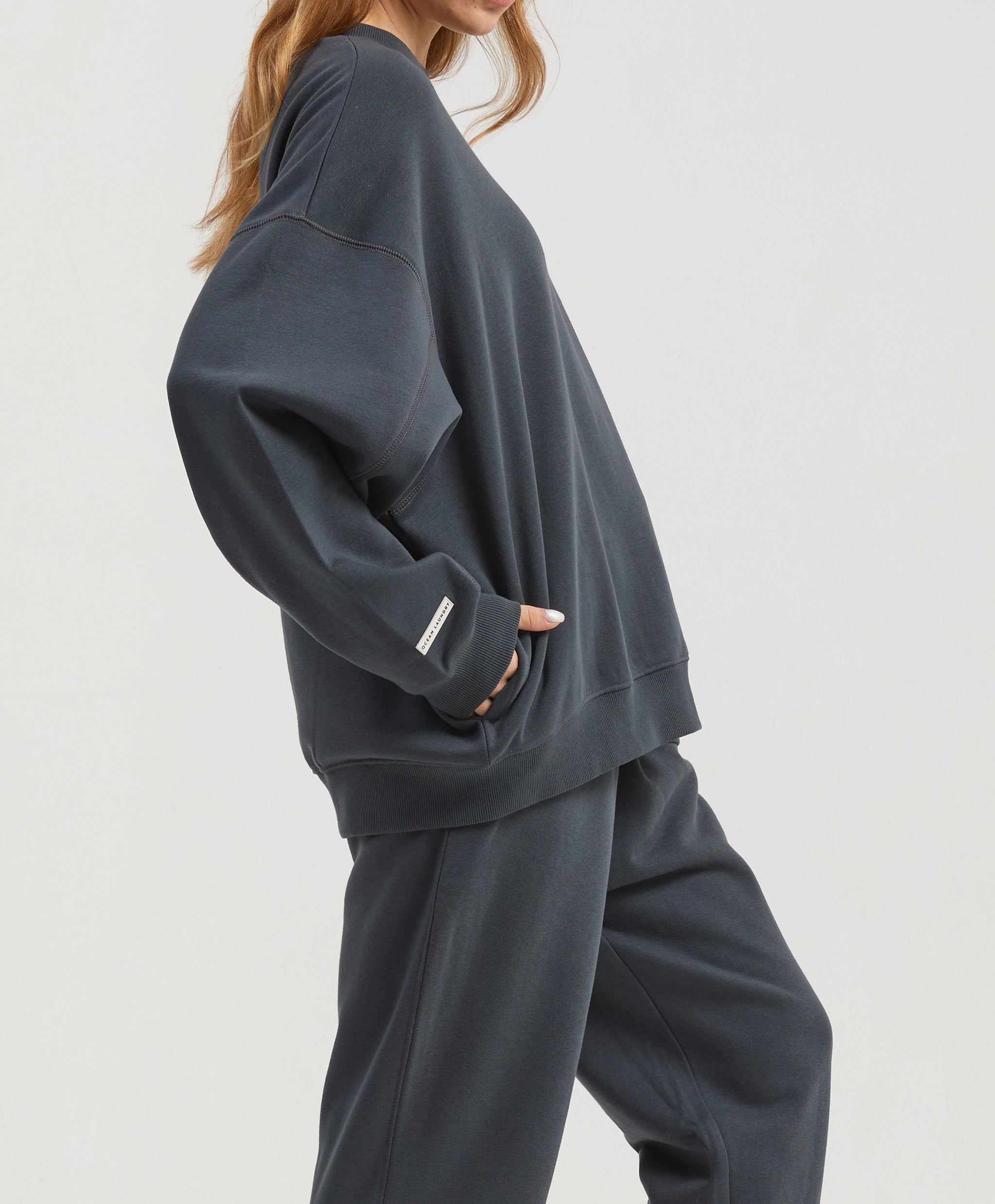 Oak Oversize Hoodie for Women - Charcoal
