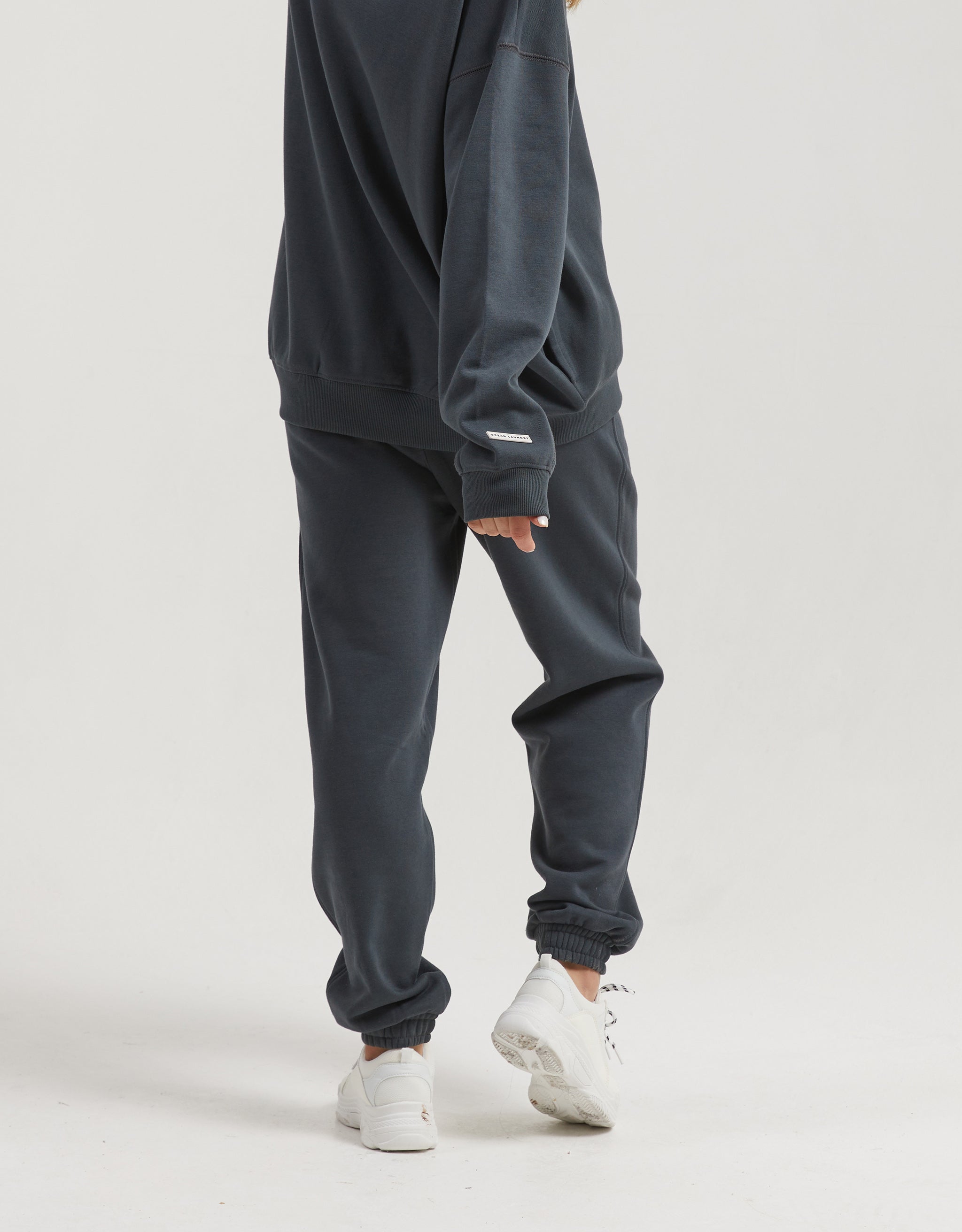 Cactus Baggy Sweatpants for Women - Charcoal