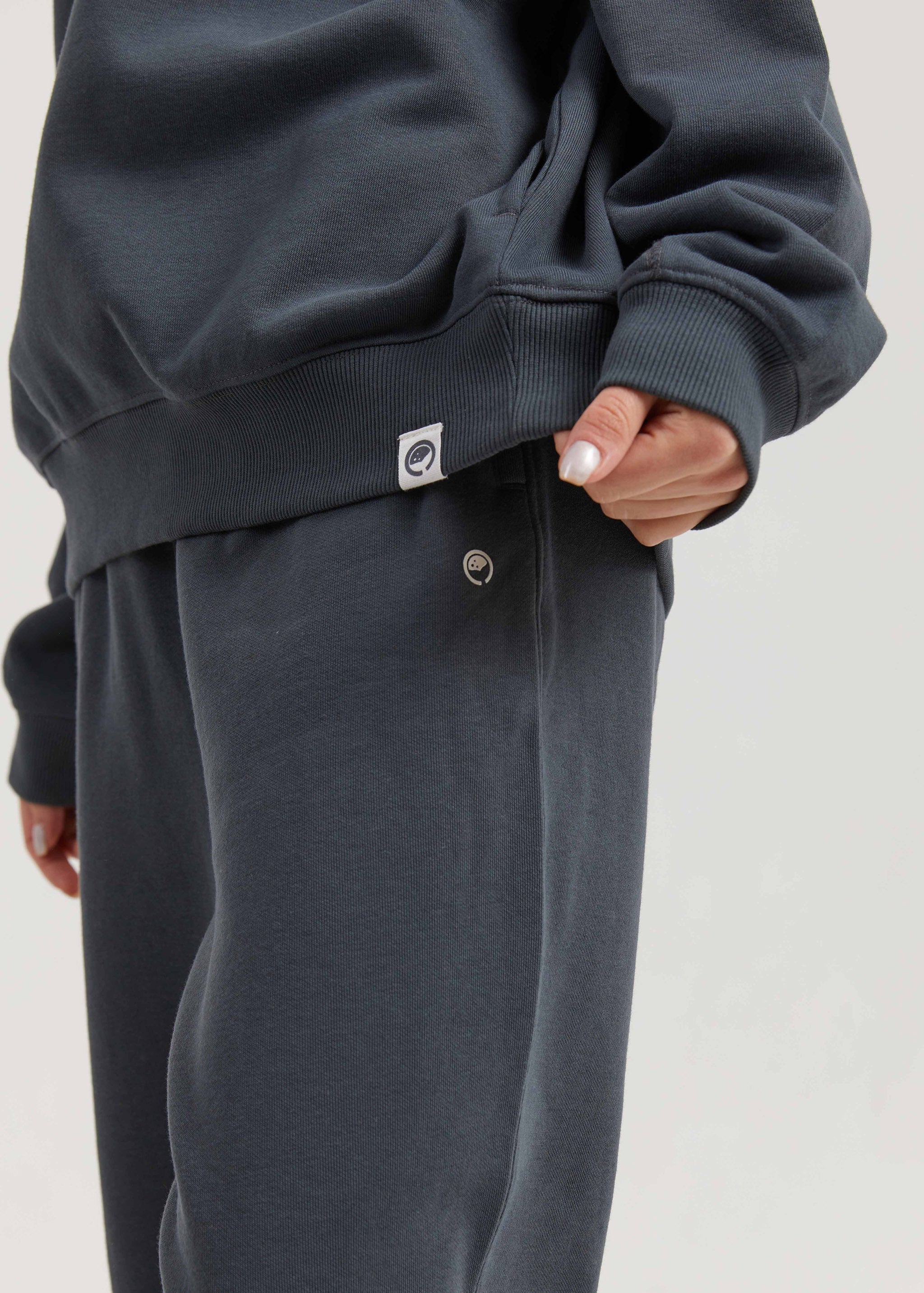 Cactus Baggy Sweatpants for Women - Charcoal