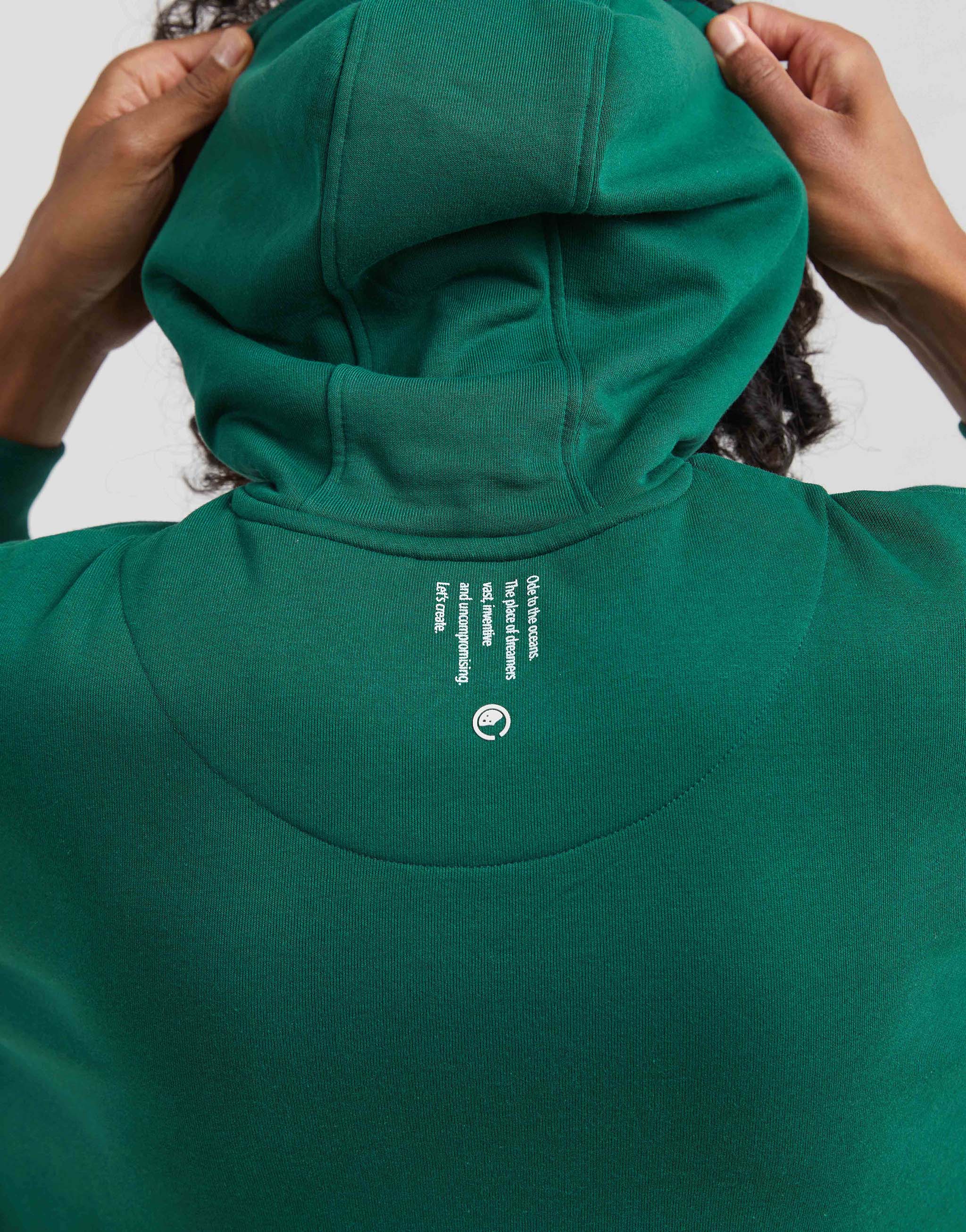 Oak Oversize Hoodie for Men - Botanical Green