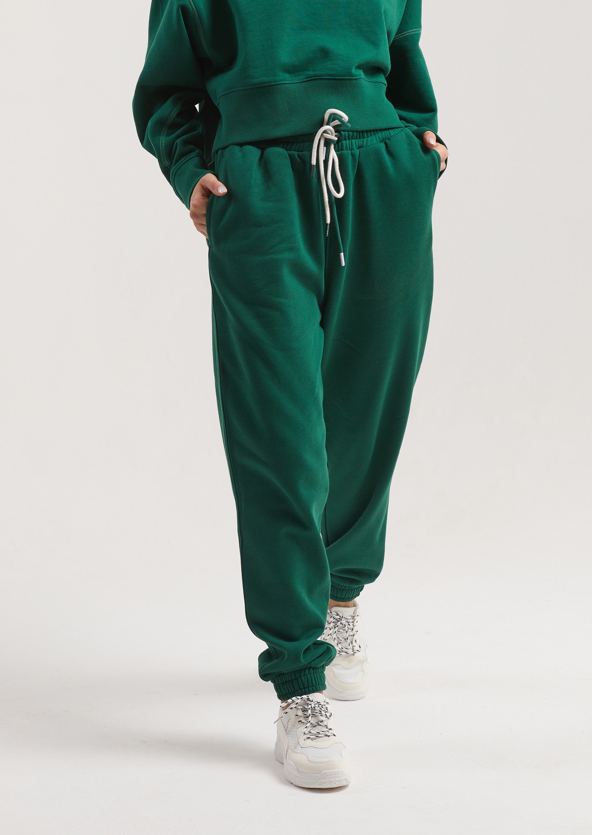 Cactus Baggy Sweatpants for Men - Botanical Green