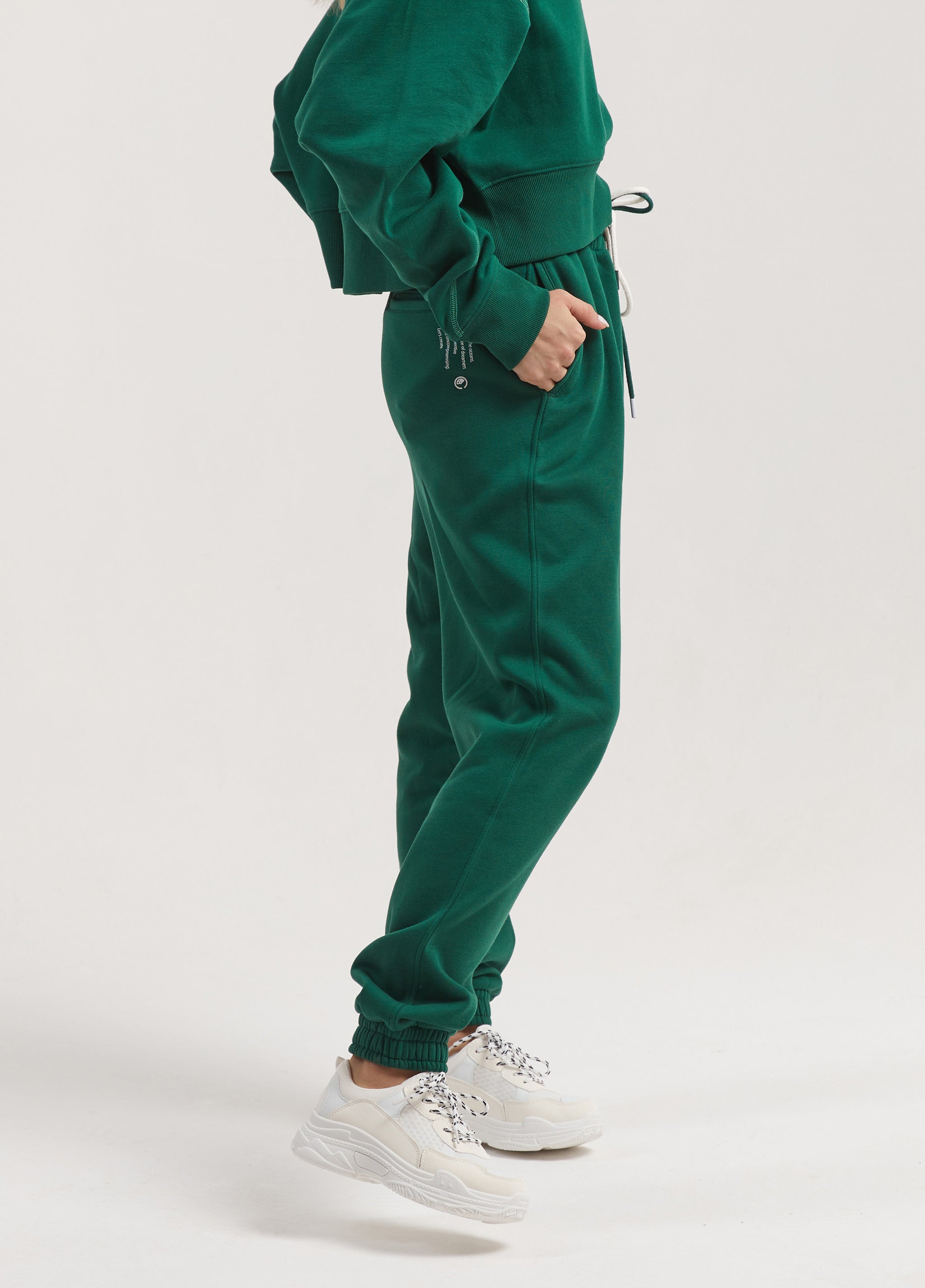 Cactus Baggy Sweatpants for Men - Botanical Green