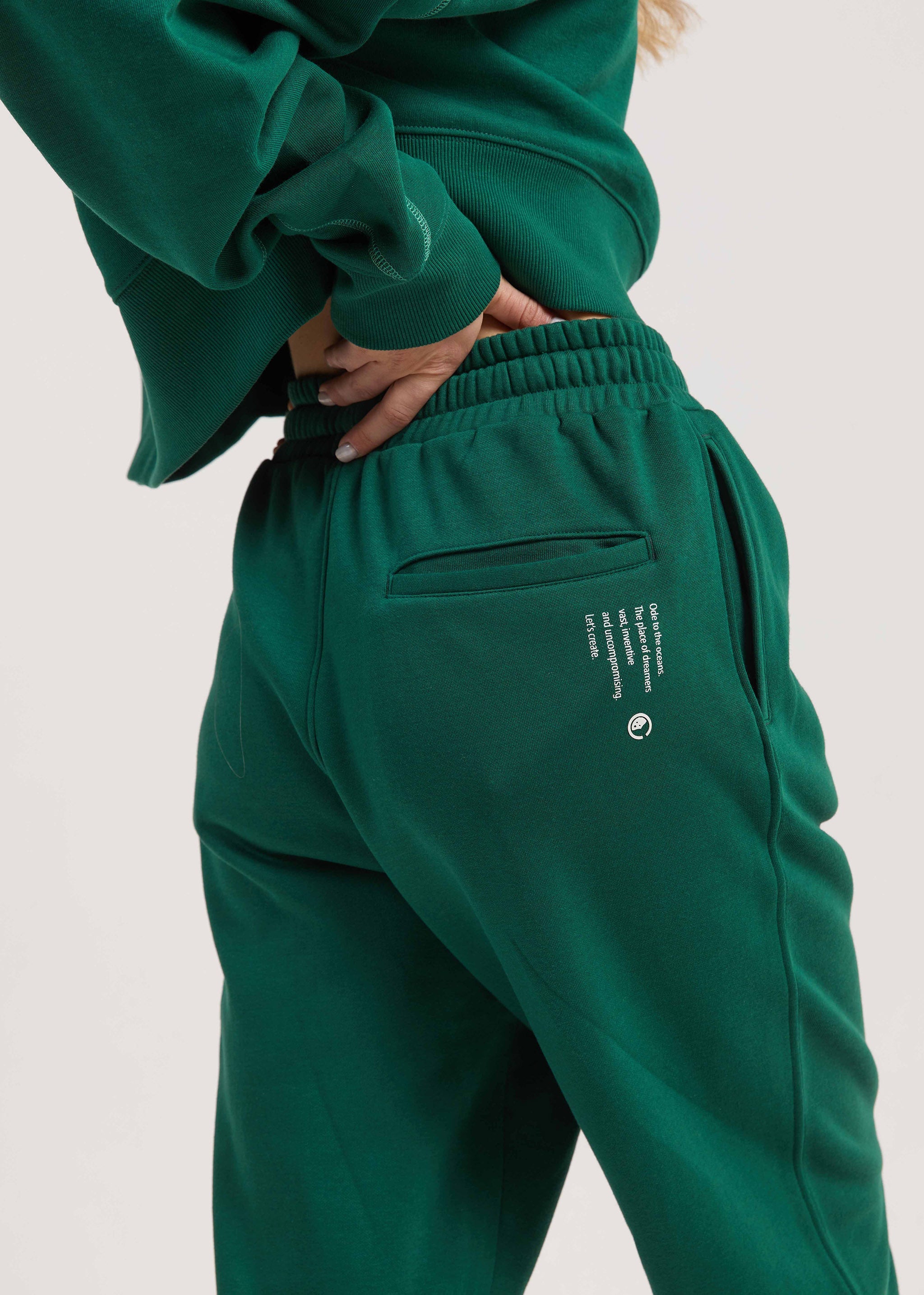 Cactus Baggy Sweatpant for Women - Botanical Green
