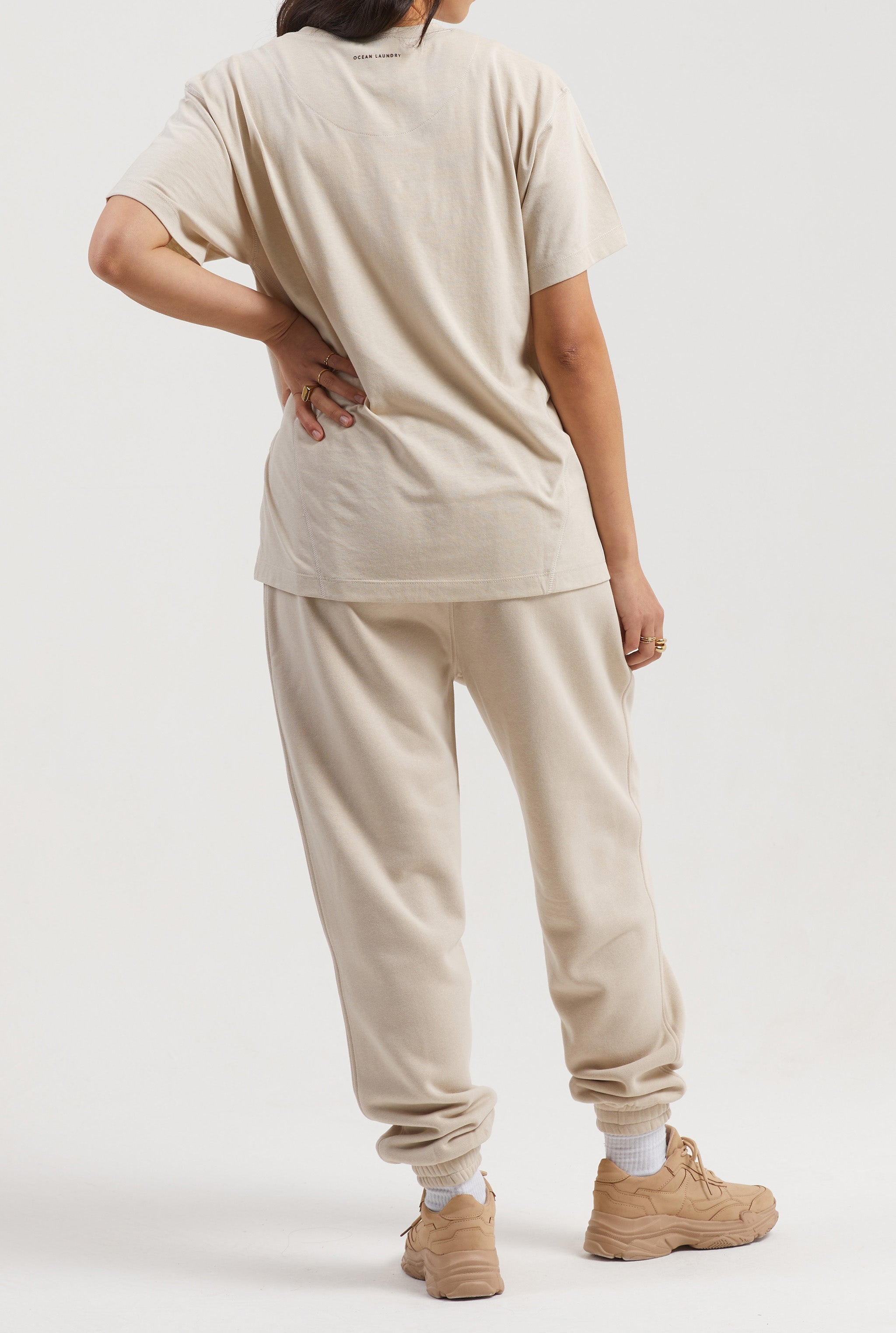 Cactus Baggy Sweatpants for Women - Stone