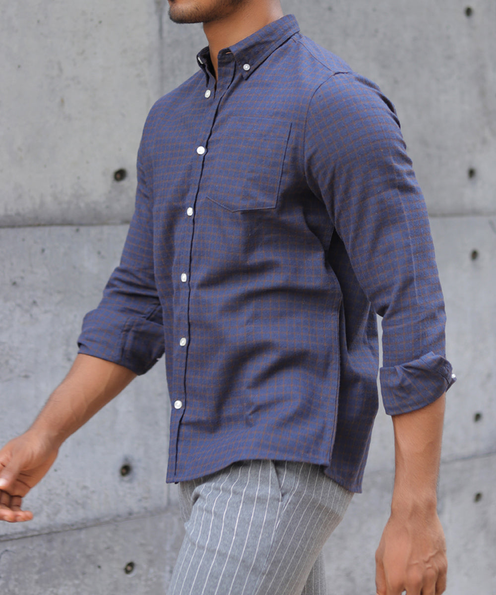 Casual Shirt - Uninhibited - Navy Flannel