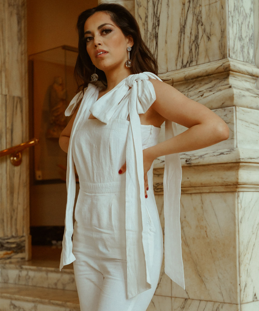 Bsidd Loves Tied bow detail at shoulder Jumpsuit 8