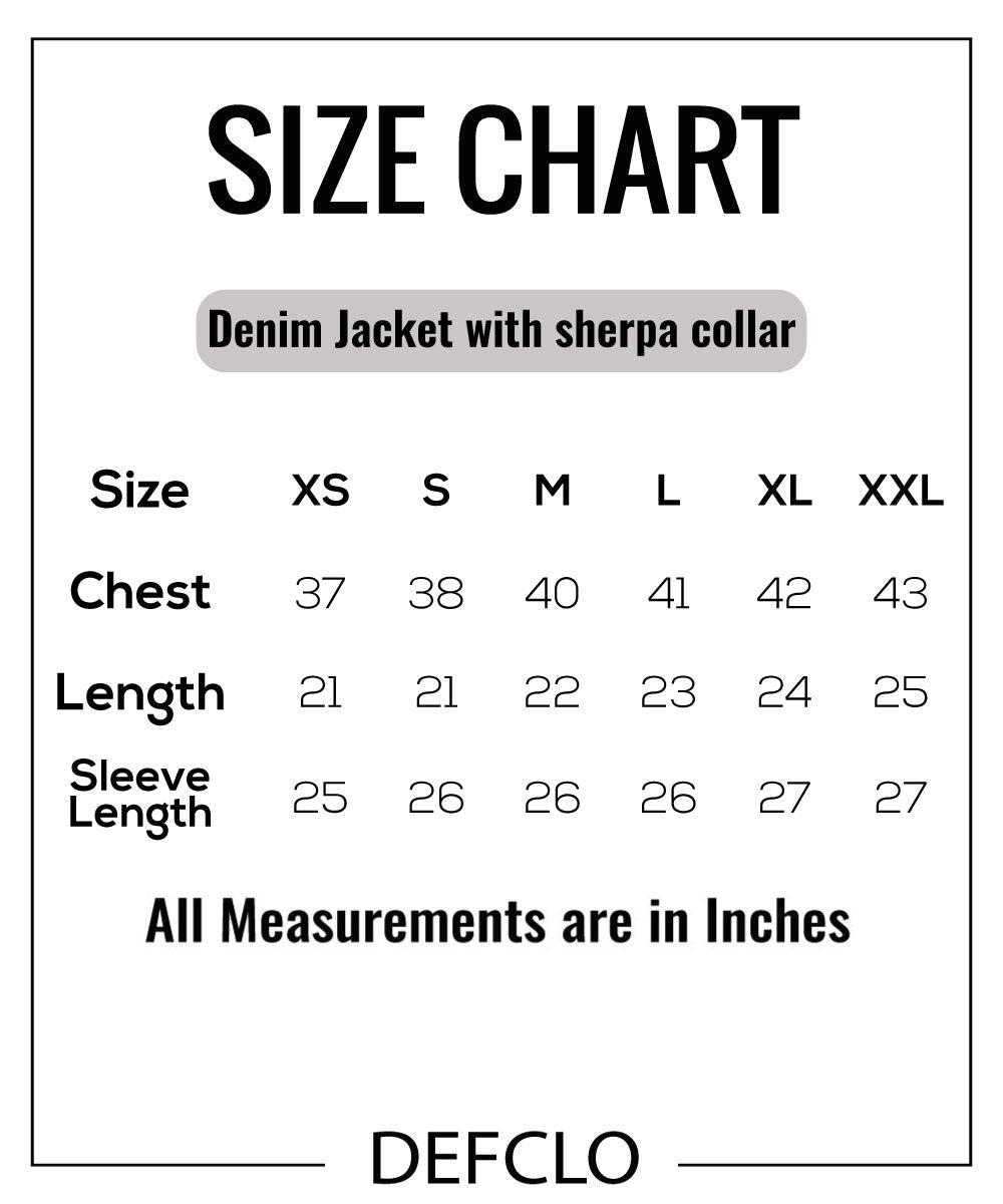 Denim Jacket with sherpa collar - Black