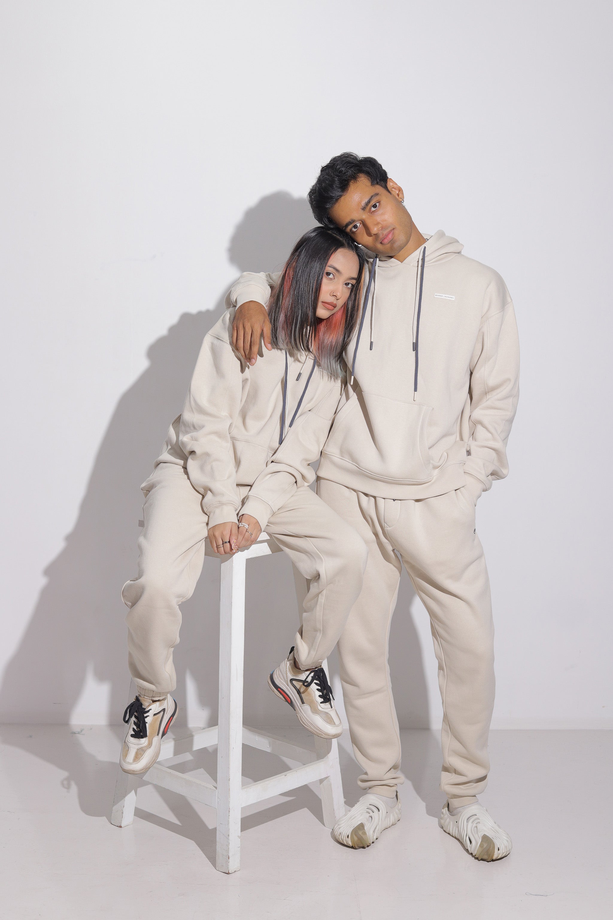 পুরুষদের জন্য সয়া রেগ রেগুলার হুডি - স্টোন