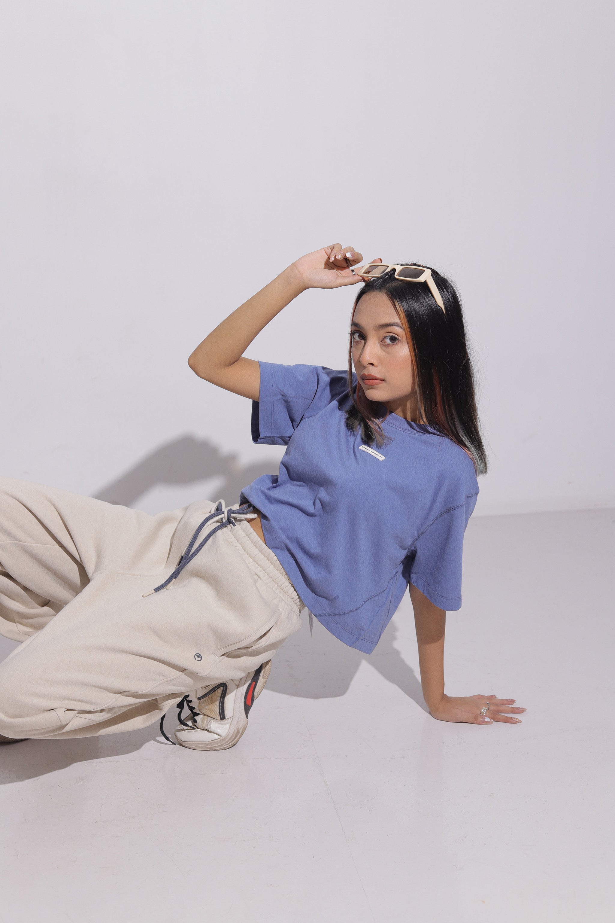 Cactus Baggy Sweatpants for Women - Stone