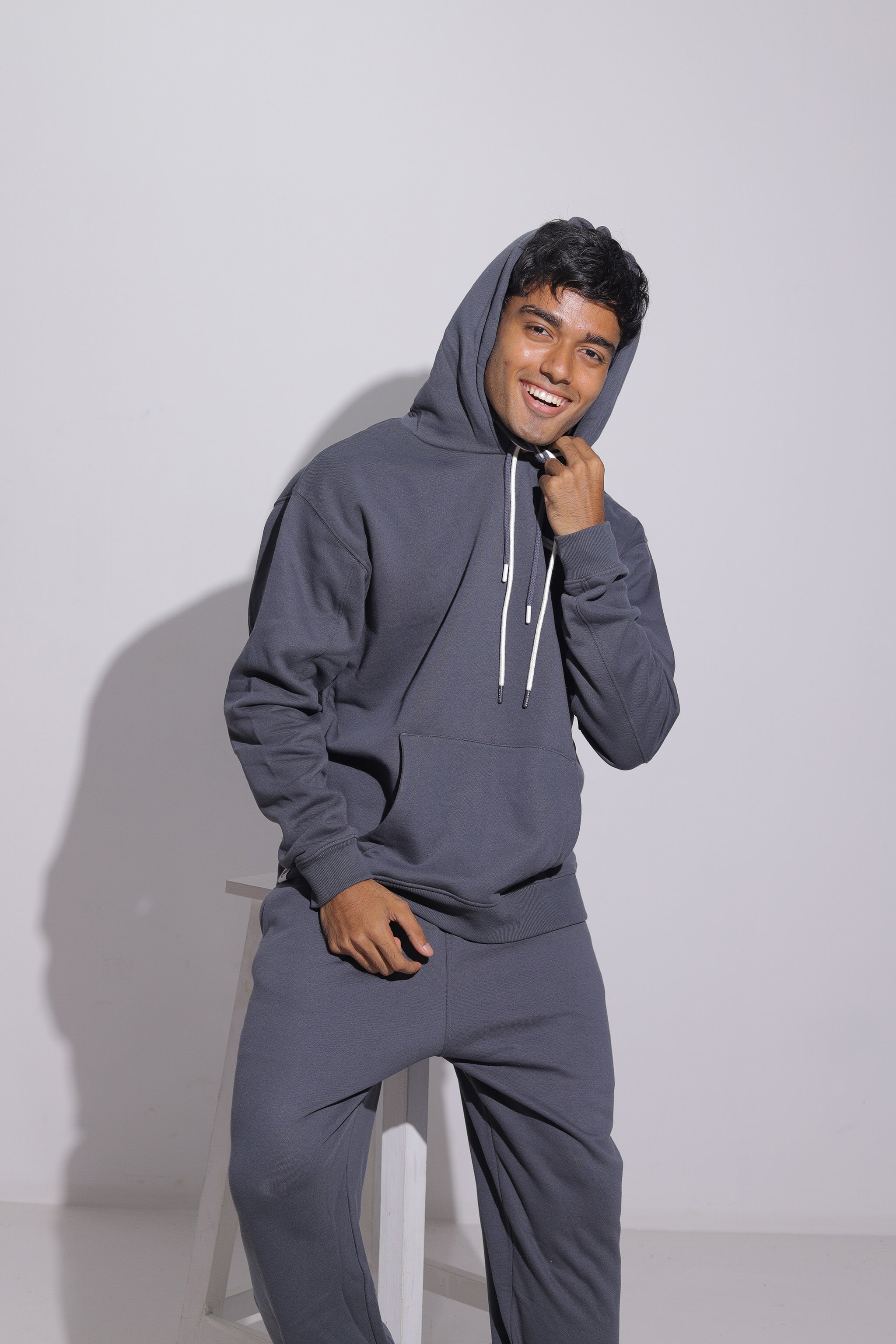 Soya Reg Regular Hoodie for Men - Charcoal