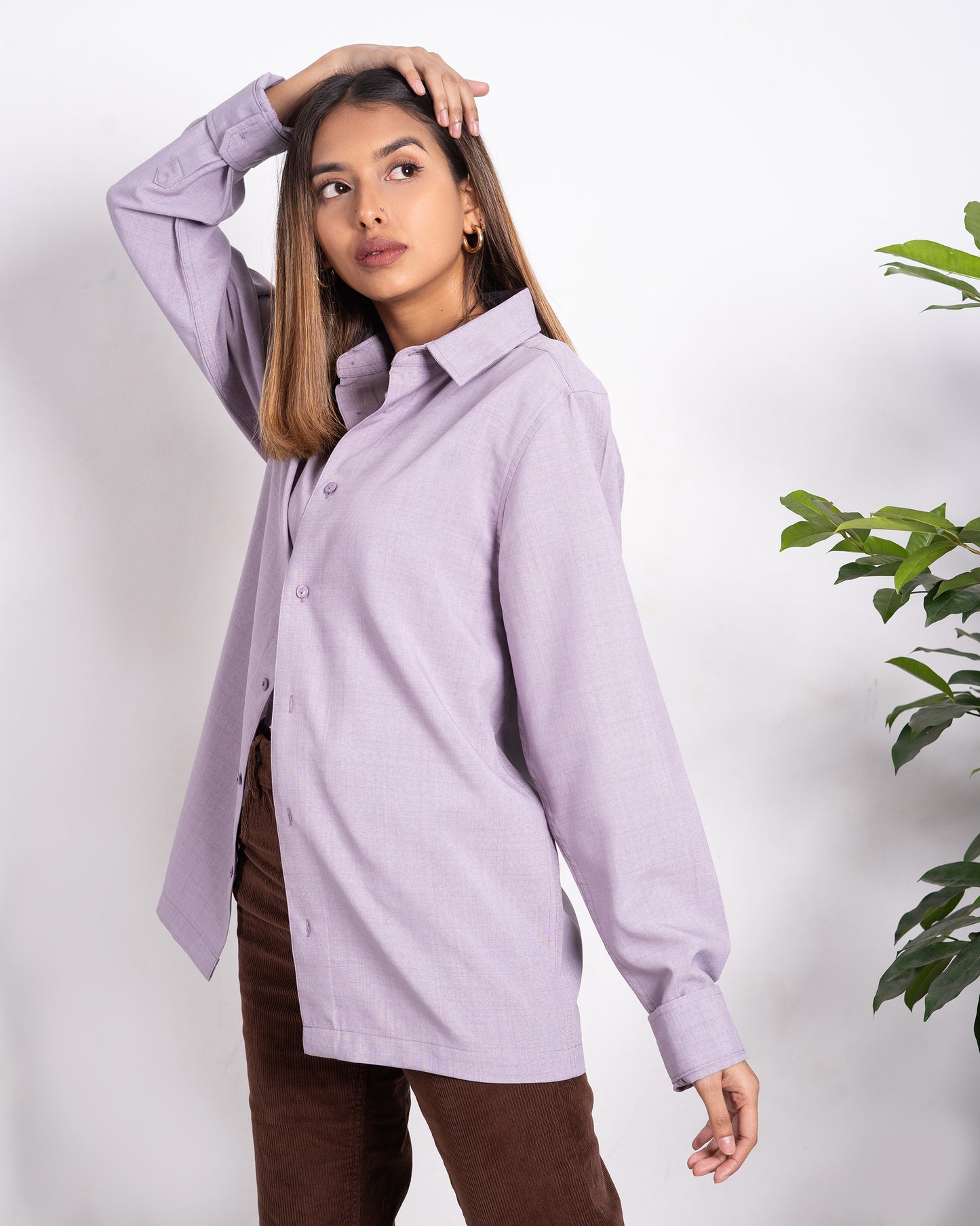 Linen Shirt - Unisex - Lavender
