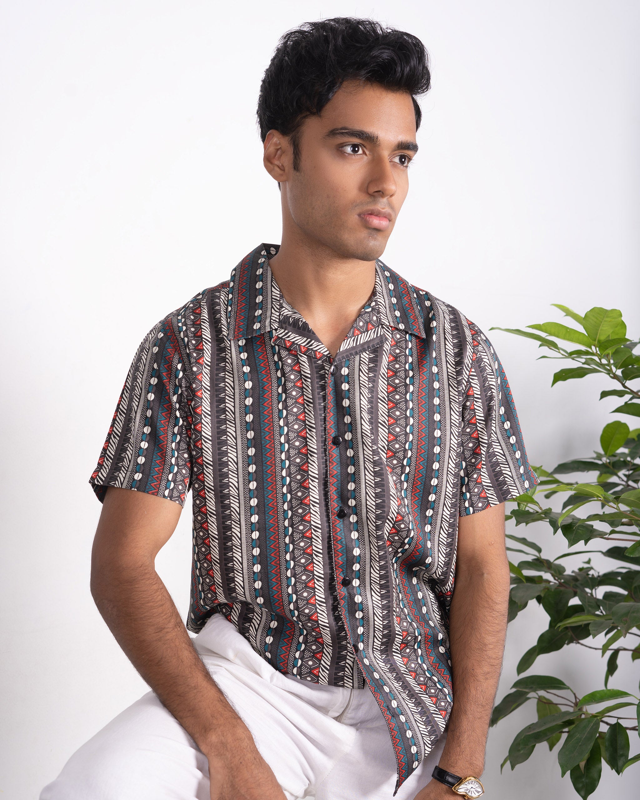 Cubana - Black Stripe - Cuban Shirt For Men