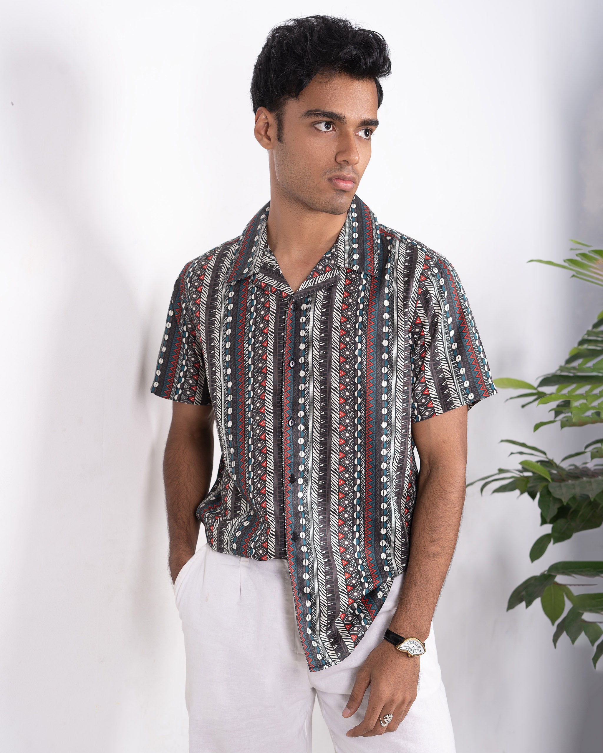 Cubana - Black Stripe - Cuban Shirt For Men