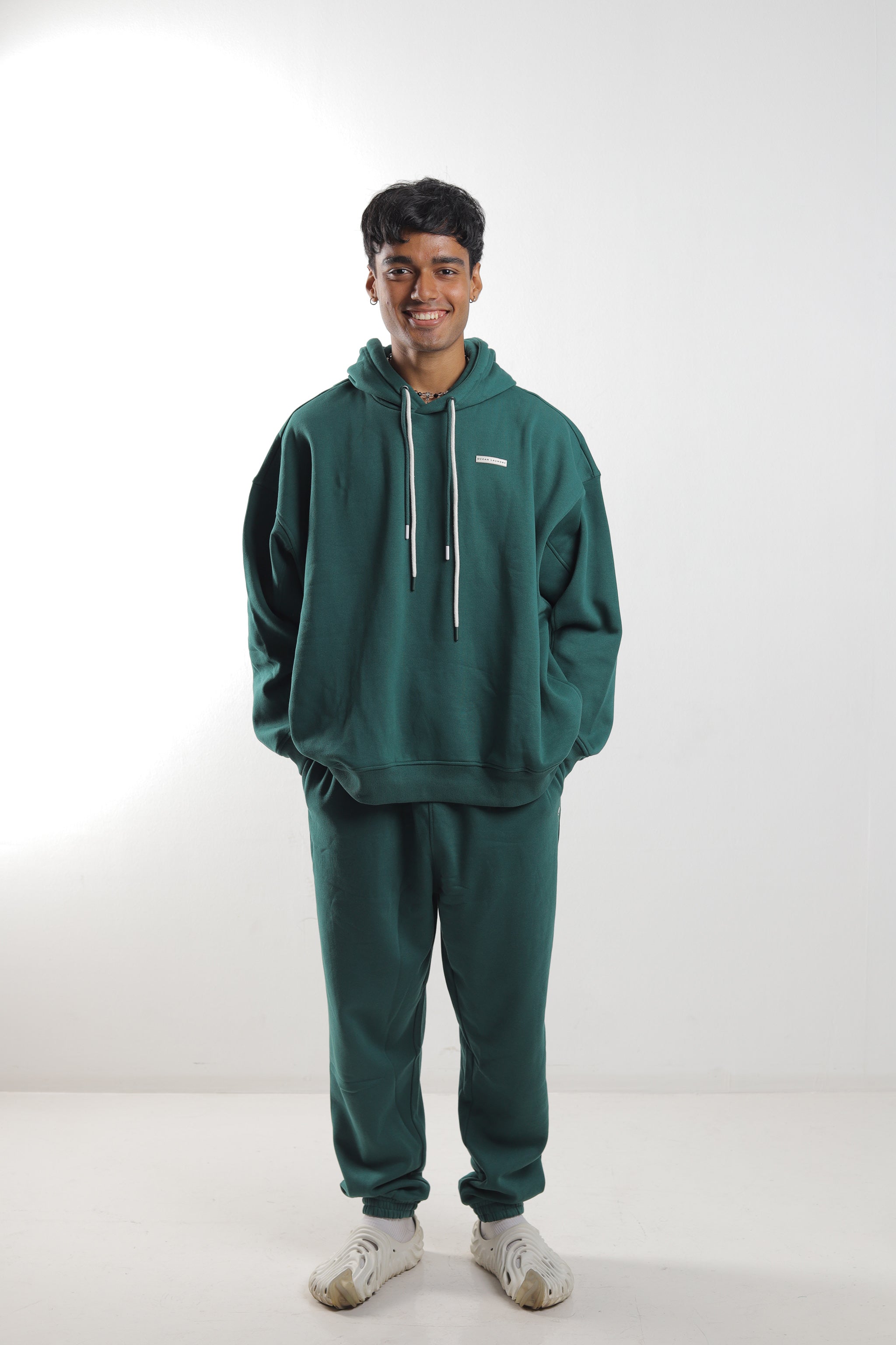 Oak Oversize Hoodie for Men - Botanical Green