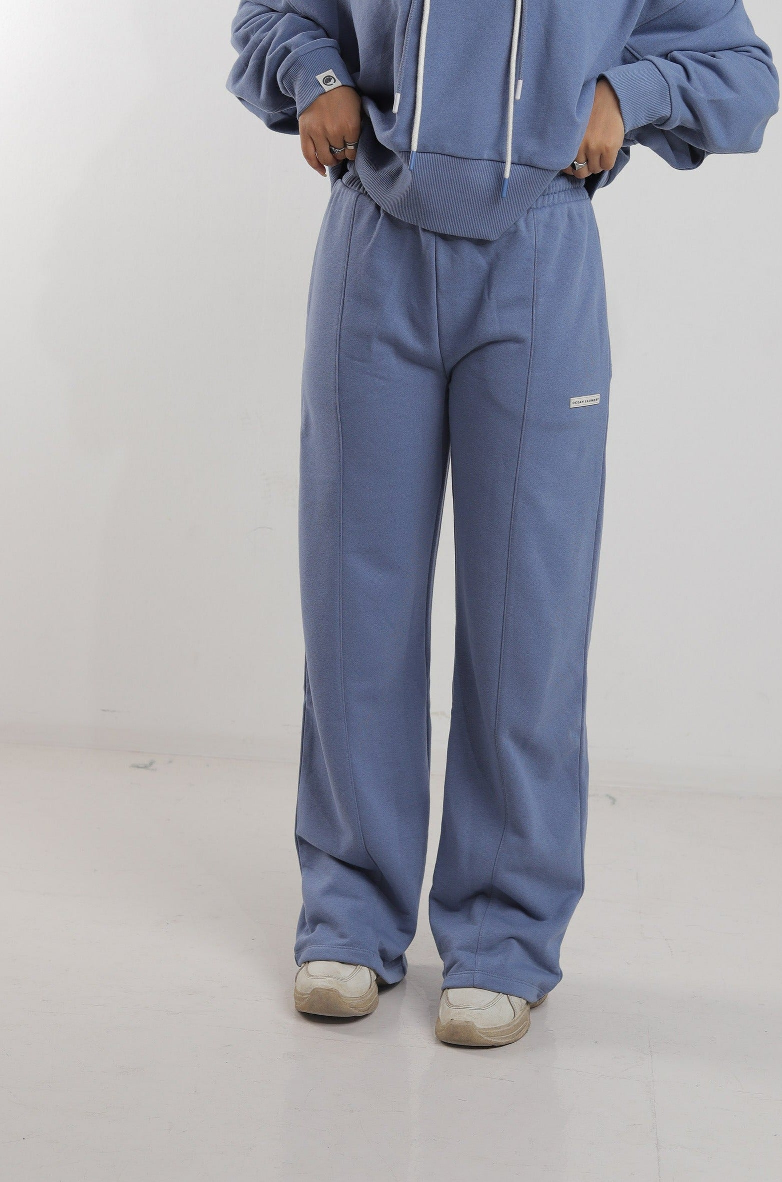Banana Women's Wide Leg Joggers- Moonlight Blue