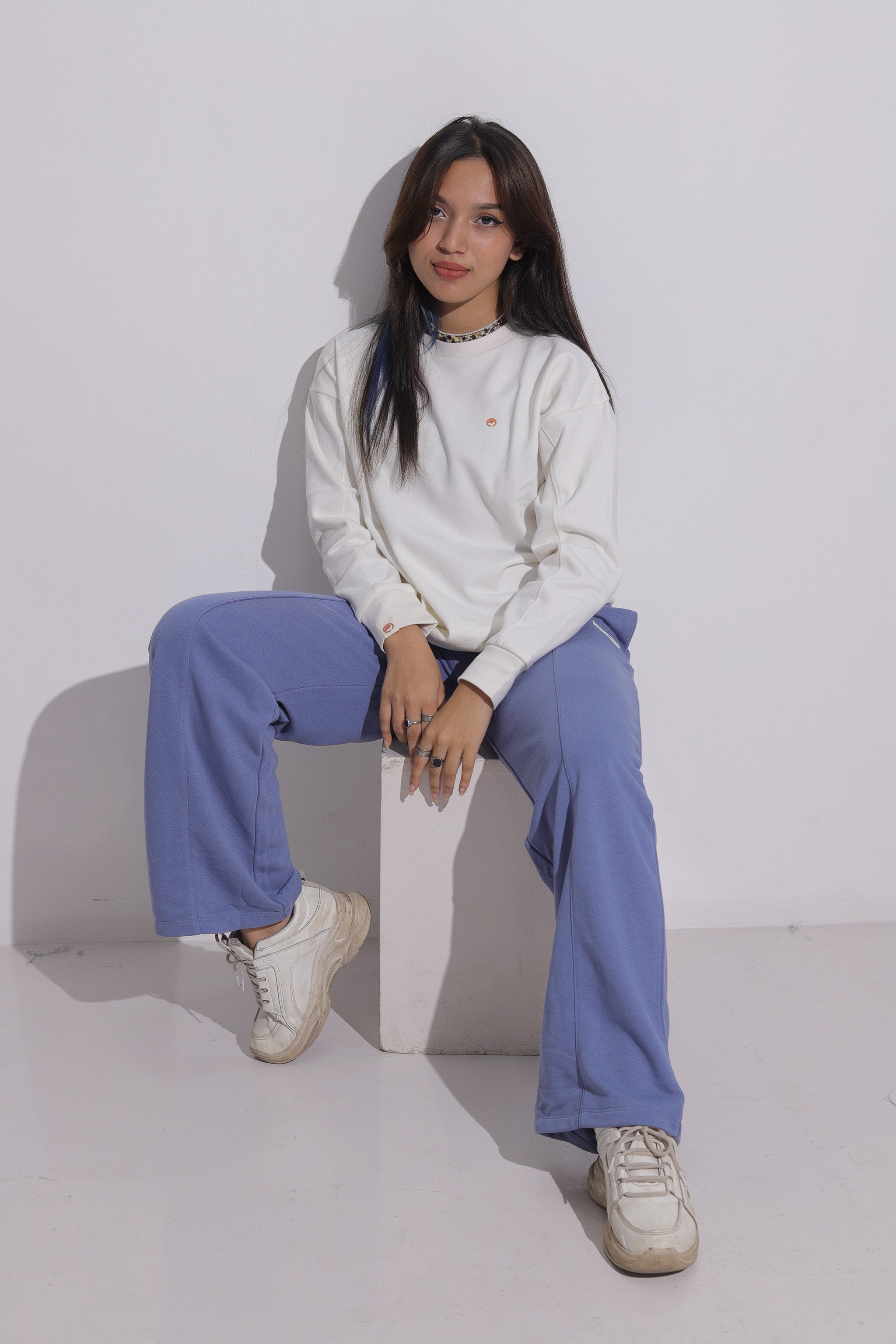 Banana Women's Wide Leg Joggers- Moonlight Blue