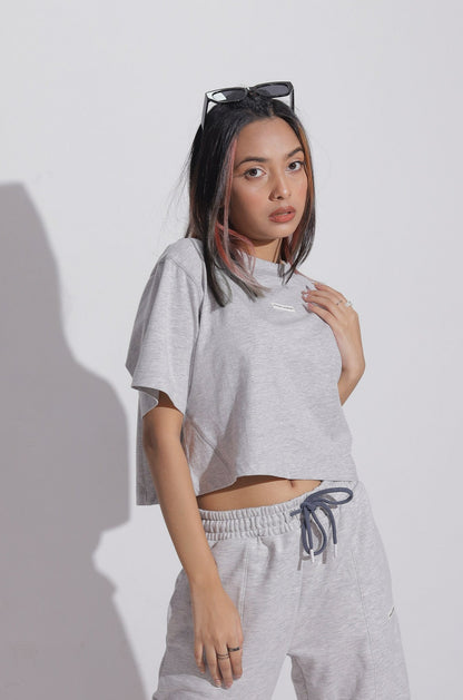 Honey Women's Cropped T-shirt - Grey Mel