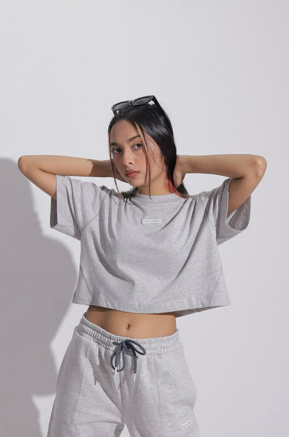 Honey Women's Cropped T-shirt - Grey Mel