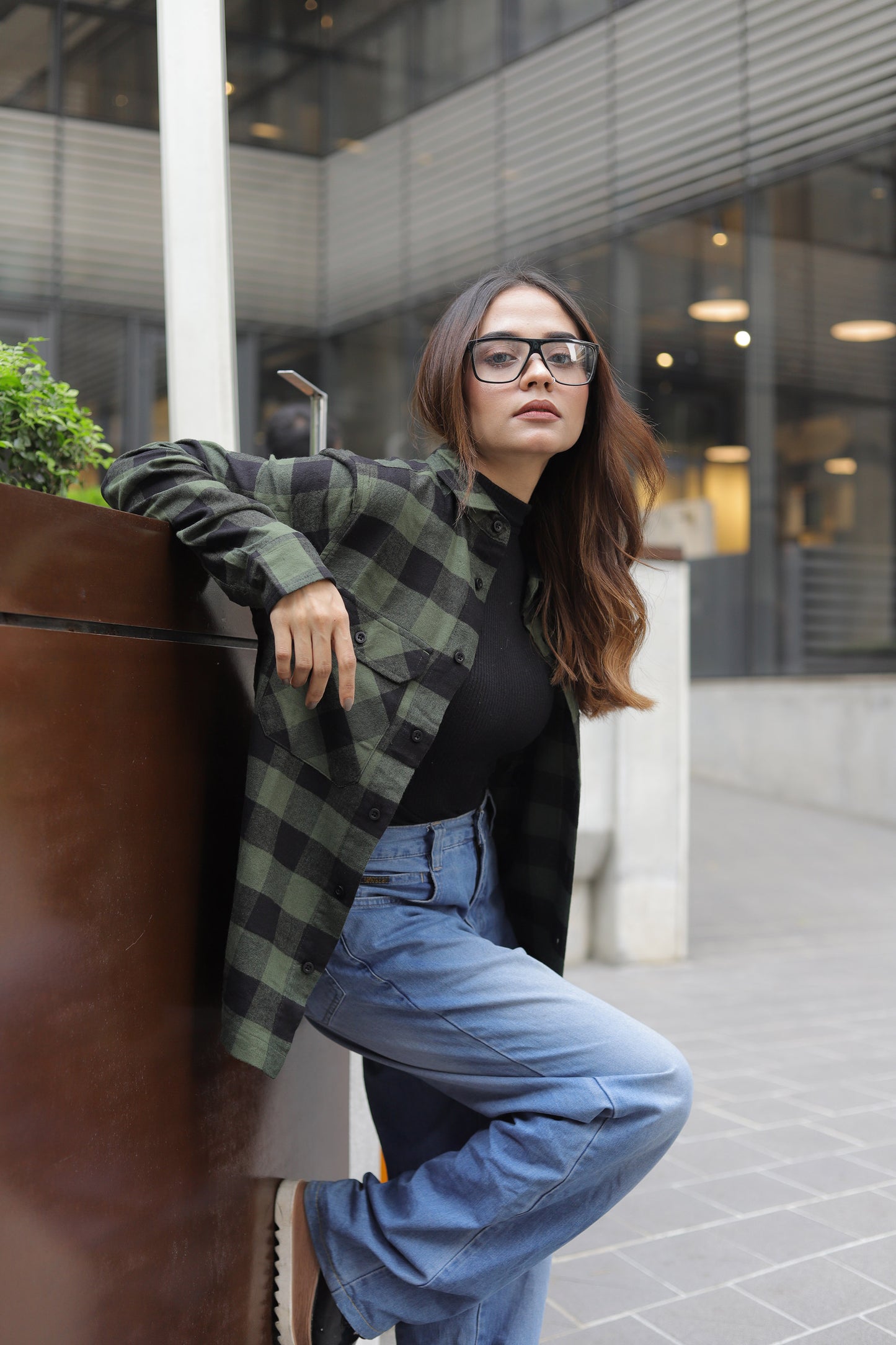 Flannel Shirt for Women - Green