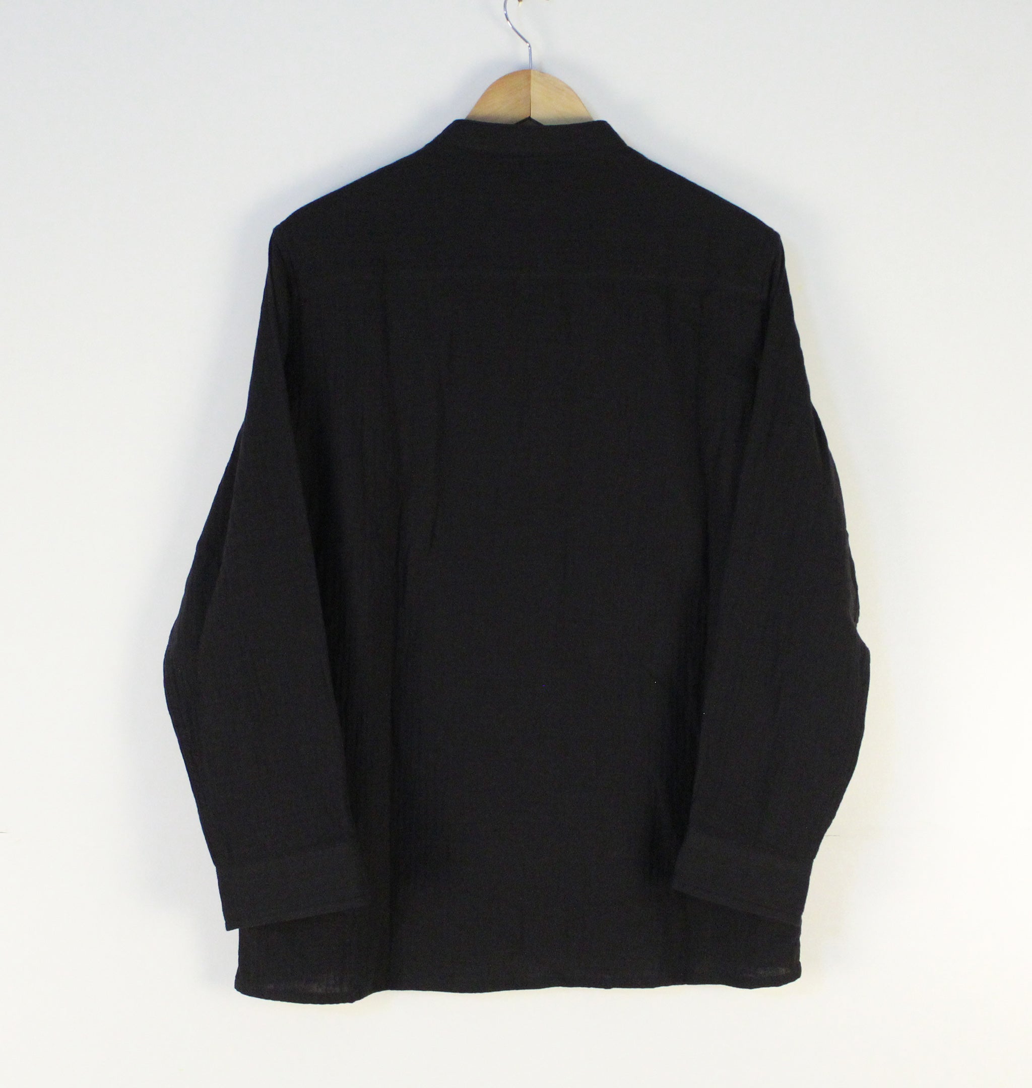Waffle Henley for Men - Black