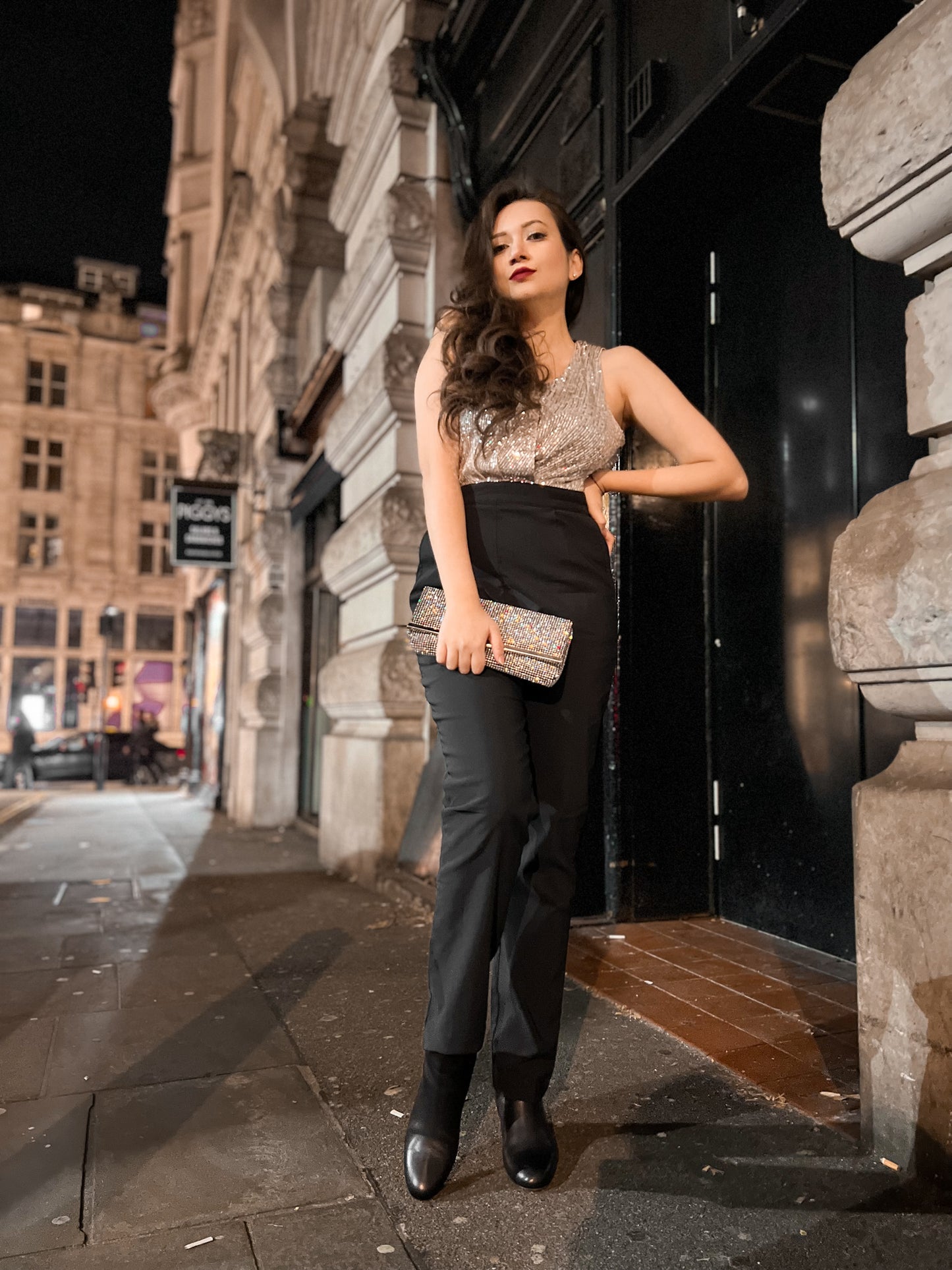 Moment - Sequin Black Jumpsuit