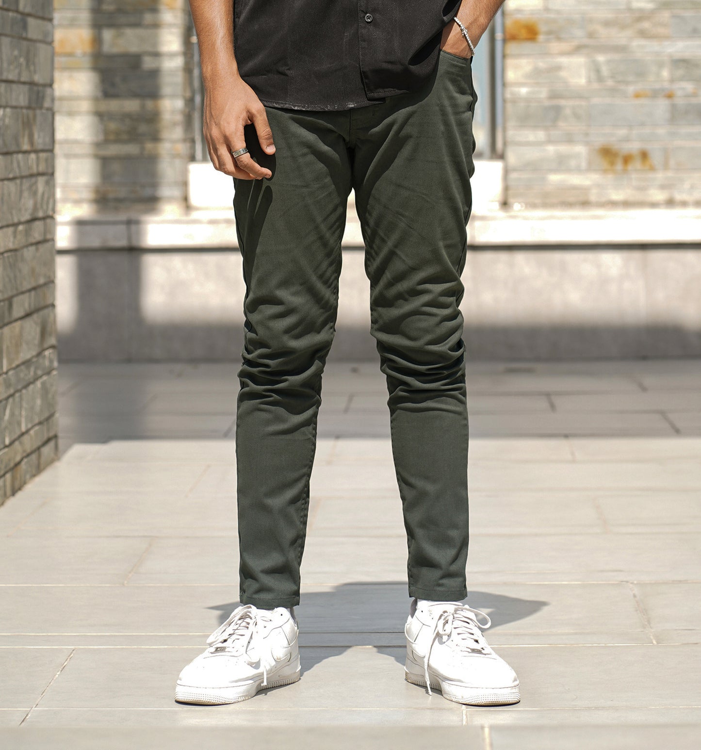 John Trousers - Dark Green Pants for Men
