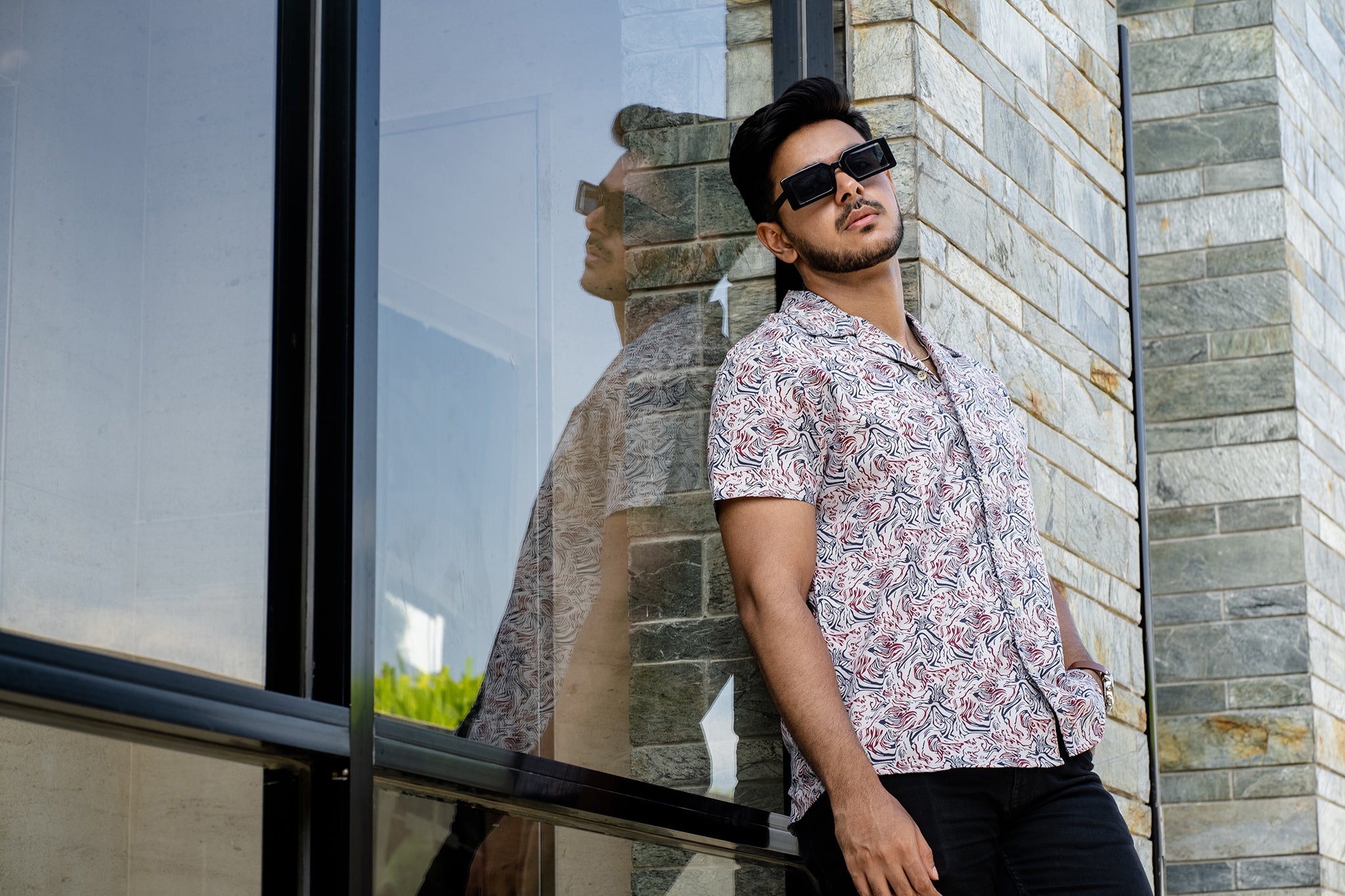 Cubana - Spiral Print - Cuban Shirt For Men