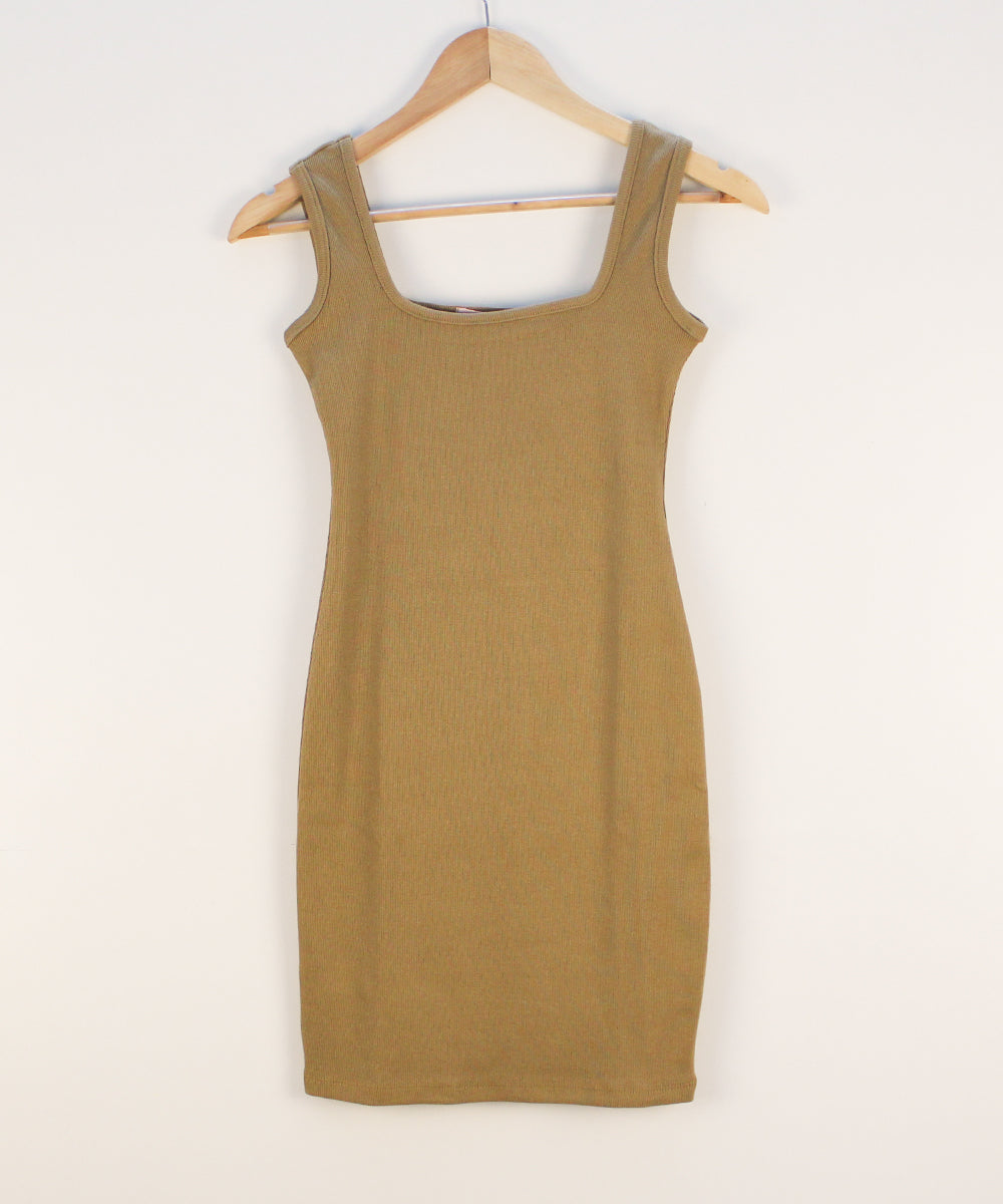Bombshell - Brown Mini Bodycon