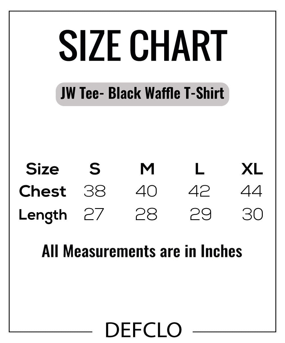 JW Tee- Black Waffle T-Shirt