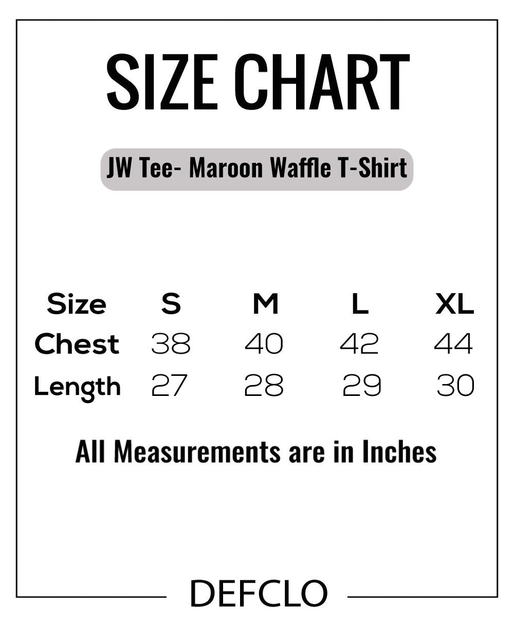JW Tee- Maroon Waffle T-Shirt